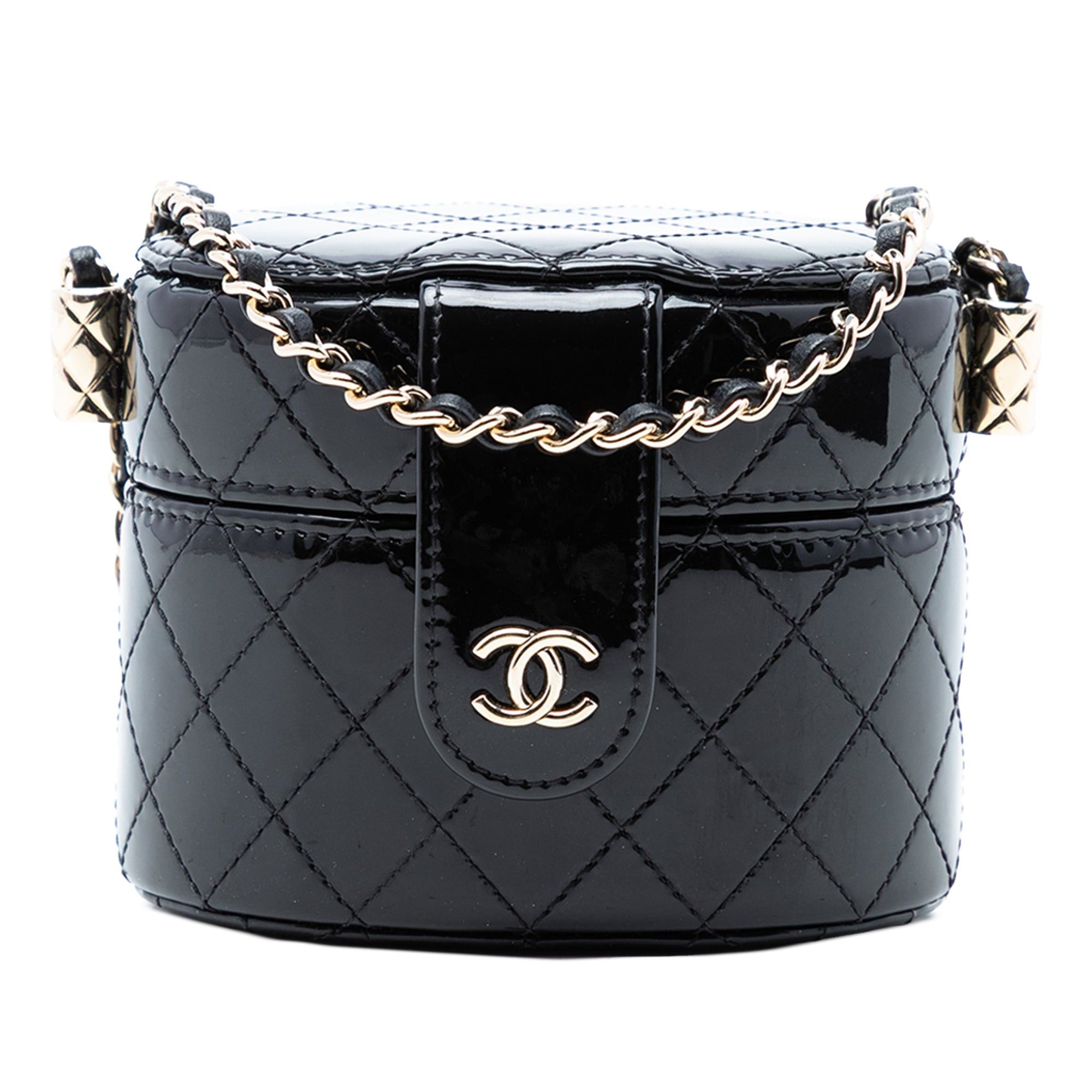 Chanel CC Quilted Patent Vanity Case with Chain Size ONE SIZE - 1 Thumbnail