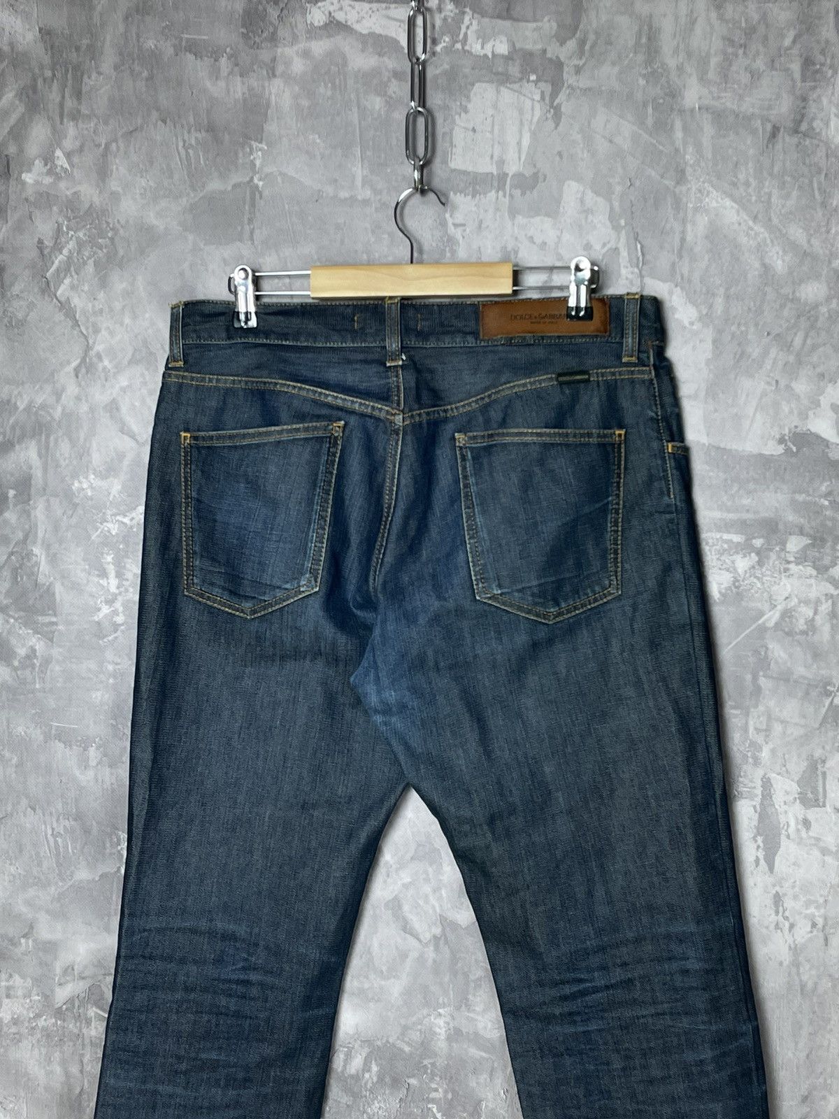 Dolce & Gabbana × Vintage Dolce & Gabbana tear Vintage Pants Denim Italia Leather Logo Size US 31 - 7 Thumbnail