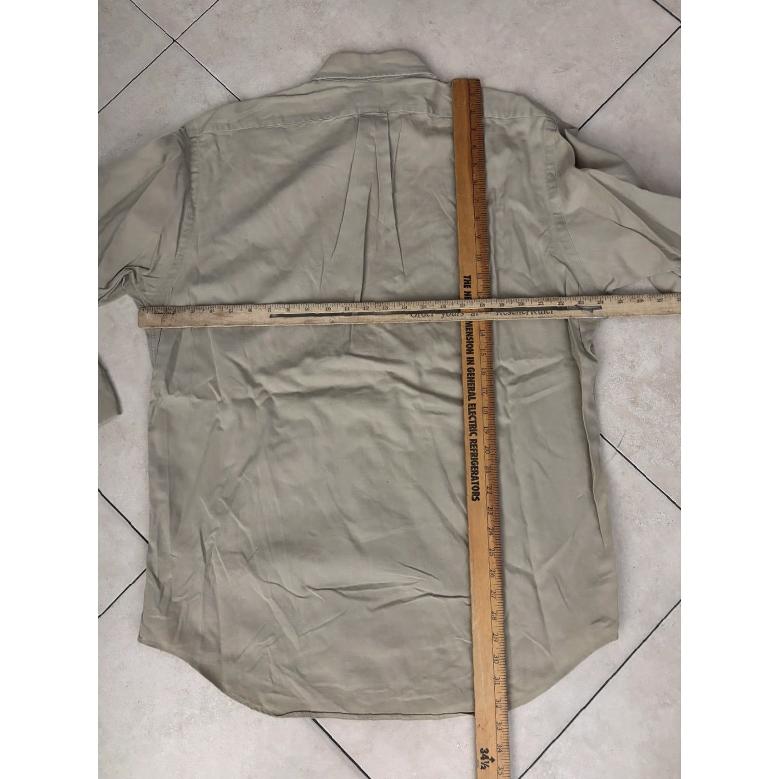 Ralph Lauren Ralph Lauren Oxford Shirt Mens M Khaki Button Long Sleeve Pocket Logo Vintage Shirt Size US M / EU 48-50 / 2 - 6 Thumbnail