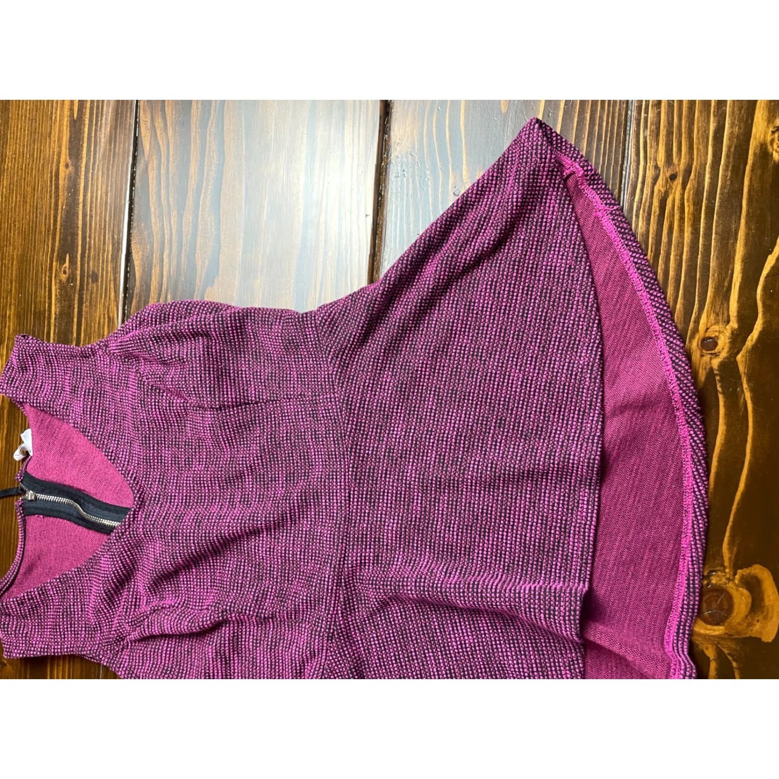 Vintage VINTAGE Elle Shirt Women's Size Small, Blouse Sleeveless Shift Peplum ¼ Zipp Pink Black Womens Size S / US 4 / IT 40 - 3 Thumbnail