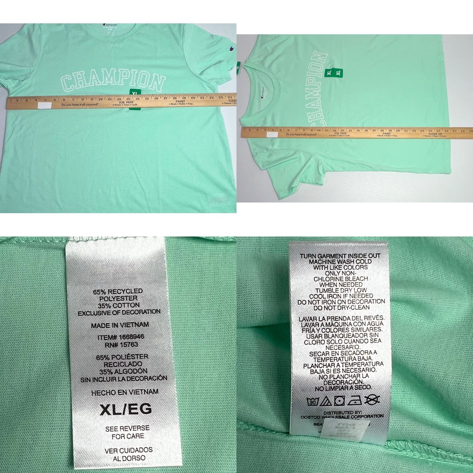 Champion Champion Graphic T-Shirt Women's XL Green Short Sleeve Tee Athleticwear Size XL / US 12-14 / IT 48-50 - 8 Thumbnail