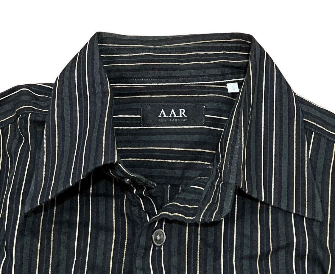 Yohji Yamamoto TAX FREE 🇺🇸 yohji yamamoto a.a.r striped button up shirt Size US L / EU 52-54 / 3 - 3 Thumbnail