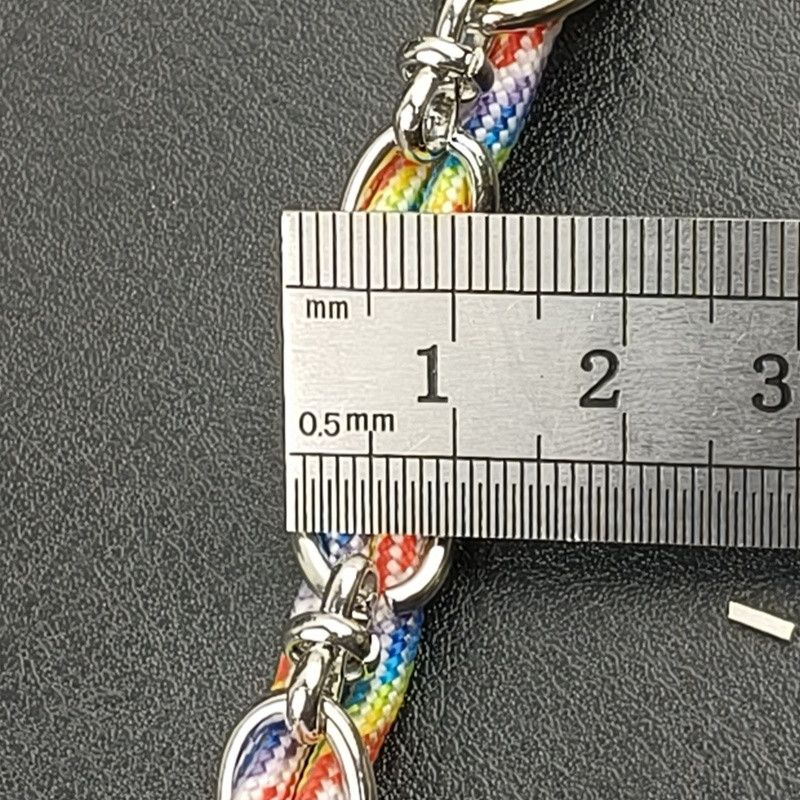 Japanese Brand × Jewelry Two-Layer Colorful Rope Pants Chain Stainless Steel Size ONE SIZE - 6 Thumbnail