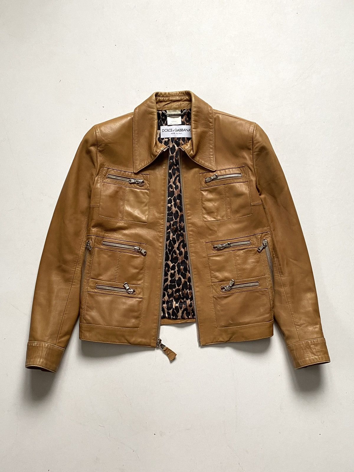 Dolce & Gabbana 🔥Archive S/S02 Dolce&Gabbana Leather Cargo Jacket Y2K Size S / US 4 / IT 40 - 1 Thumbnail
