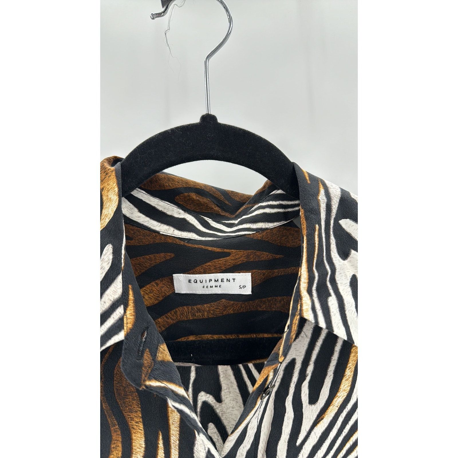 Equipment EQUIPMENT Reese Clean Zebra Print Silk Shirt Blouse bold Size S / US 4 / IT 40 - 3 Thumbnail