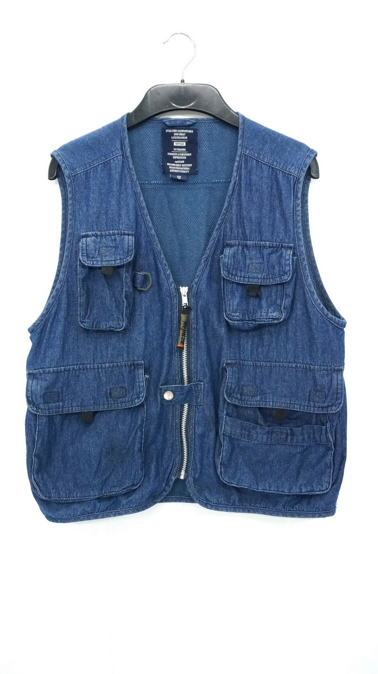 Japanese Brand NEPUCA Japan Light Denim Vest Size US S / EU 44-46 / 1 - 1 Thumbnail