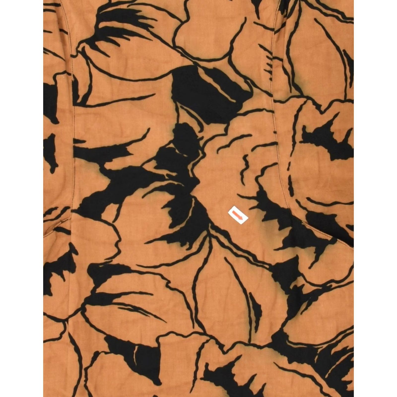 Vintage VINTAGE Womens Sheath Dress Large Brown Floral Cotton UK 14 Size L / US 10 / IT 46 - 3 Thumbnail