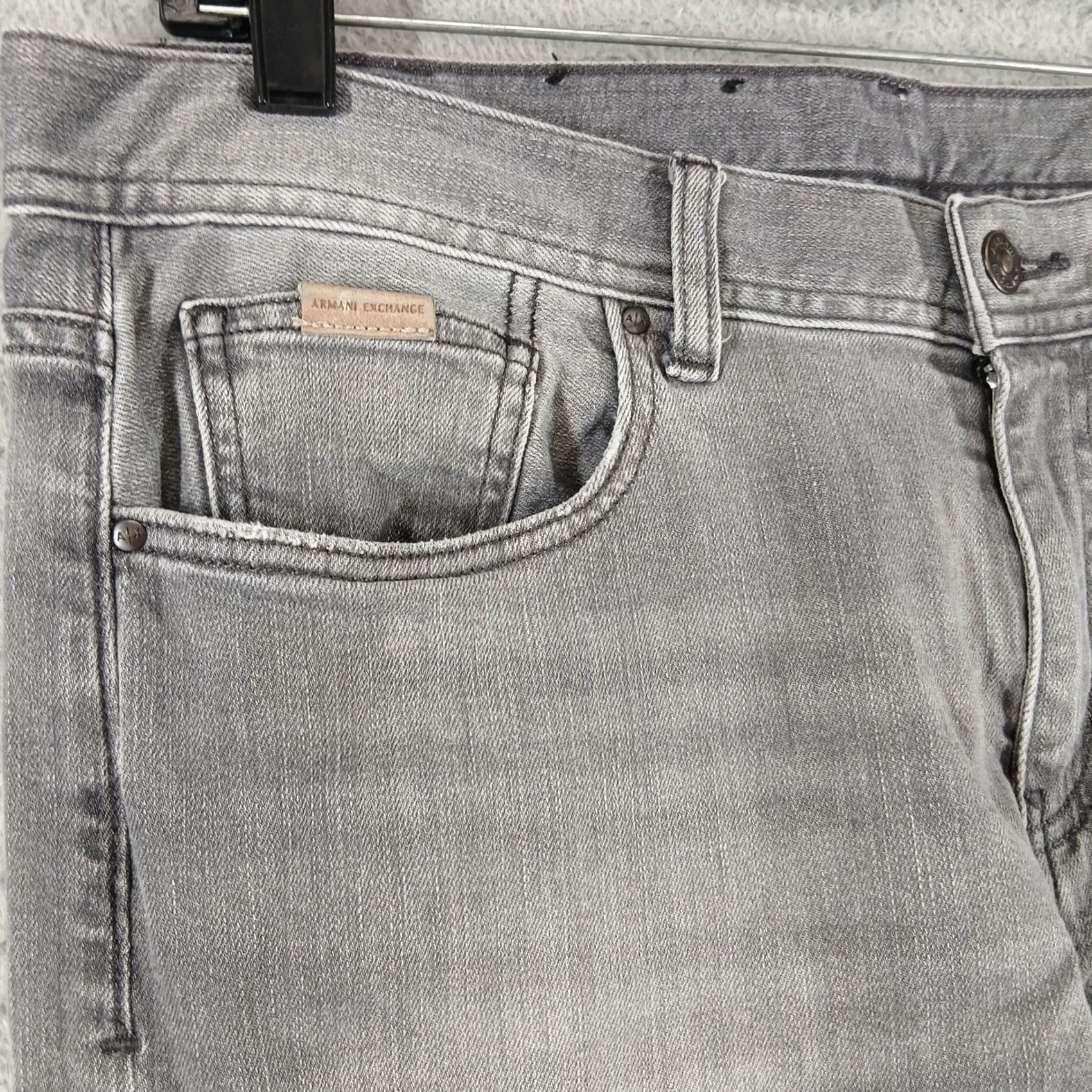 Armani Exchange Armani Exchange J13 Slim Jeans Distressed 33 Gray Denim Men Shirt? Size US 33 - 7 Thumbnail