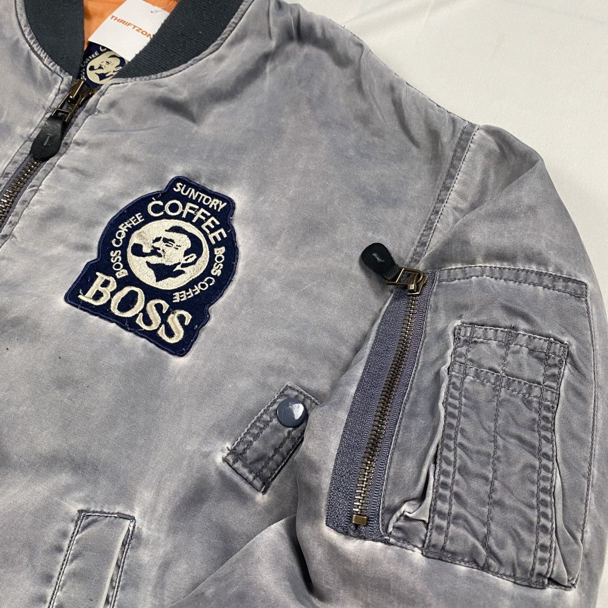 Other Vintage Suntory Boss Coffee Bomber Flight Jacket Size US L / EU 52-54 / 3 - 4 Thumbnail