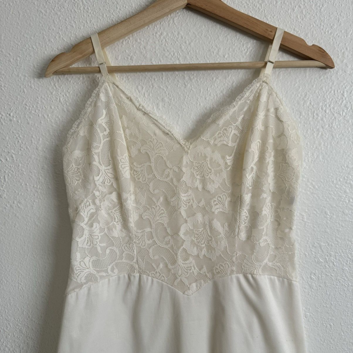 Vintage VANITY FAIR Vintage 50s White Lace Slip Petticoat Dress Size S / US 4 / IT 40 - 2 Thumbnail