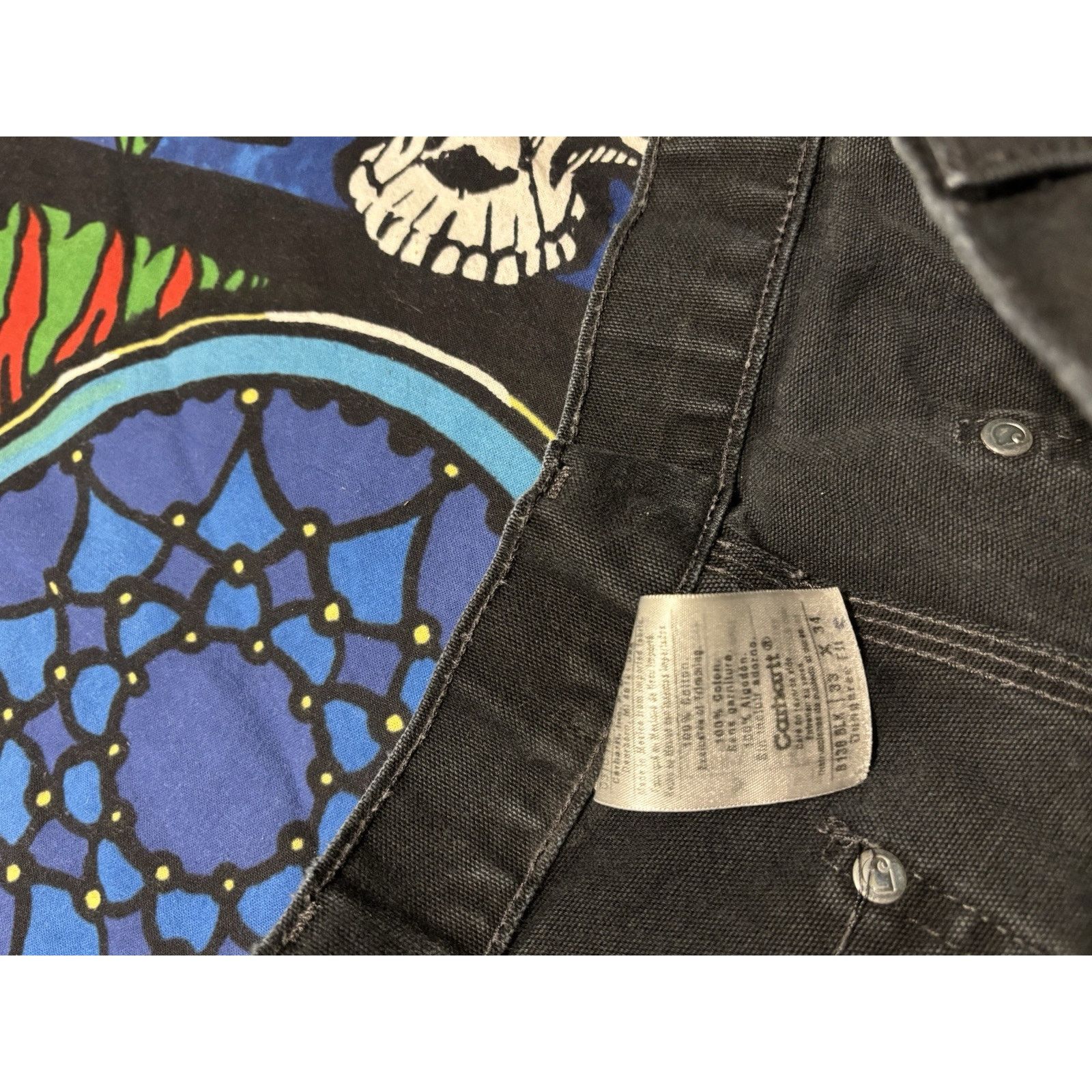 Vintage carhartt doubleknee black rare small distressed Pant 33 X 34 Size US 33 - 8 Thumbnail