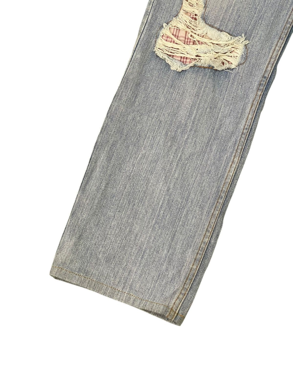 Japanese Brand Distress Jeans Nylaus Faded Blue Regular Fit 9🟦 Size US 32 / EU 48 - 2 Thumbnail