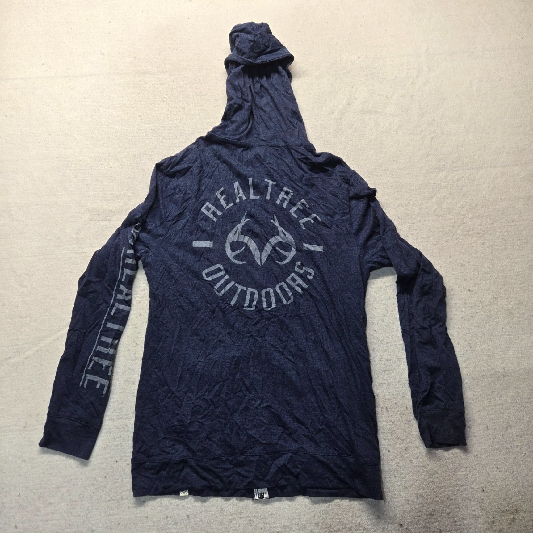 Realtree Realtree Hoodie Blue Graphic Full Zip Cotton Blend Men's L Large Sweater Fish Logo 90s Theme? Size US L / EU 52-54 / 3 - 8 Thumbnail