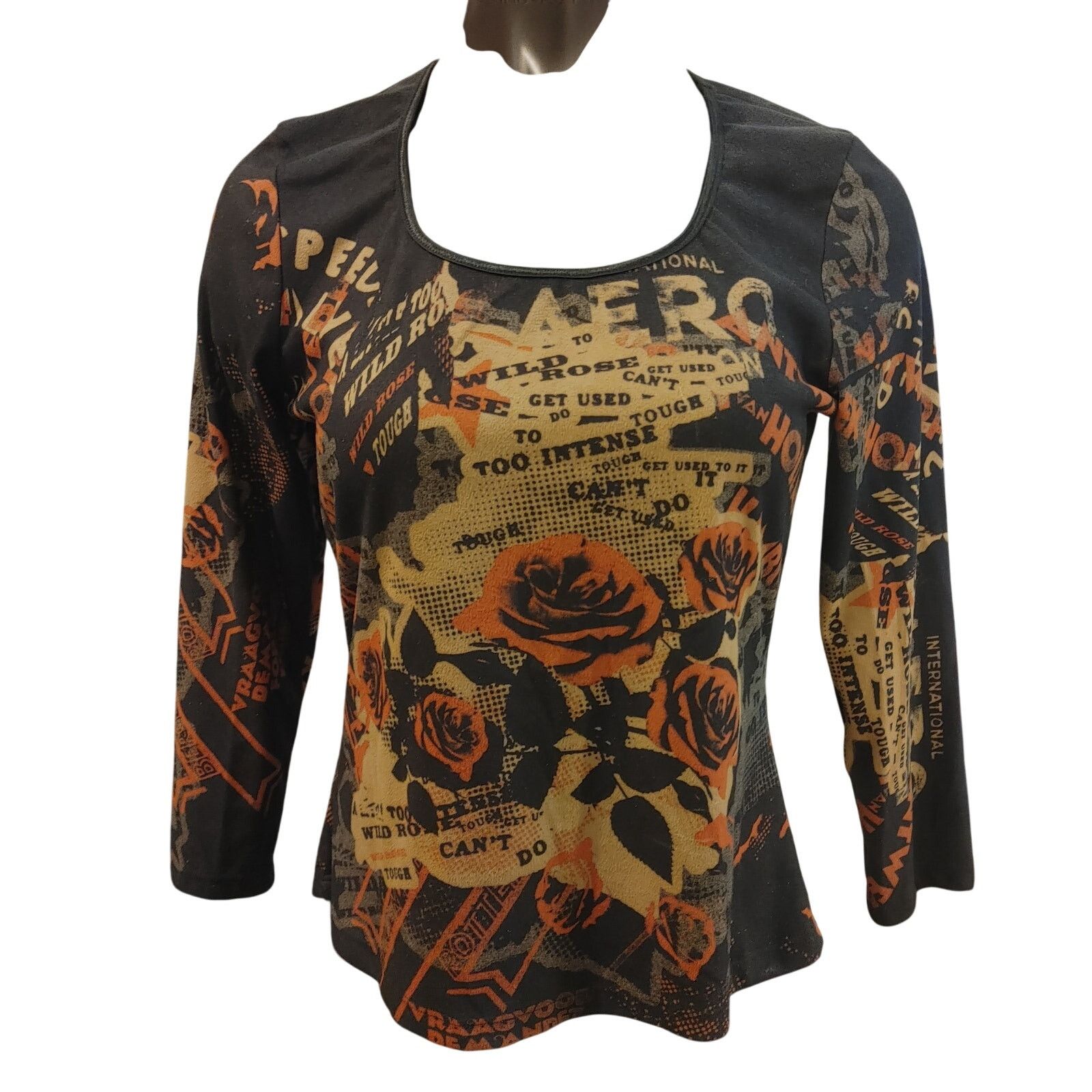 & Other Stories Casual Freedom Women L Black/Gold Floral Graphic Long Sleeve Size L / US 10 / IT 46 - 1 Thumbnail