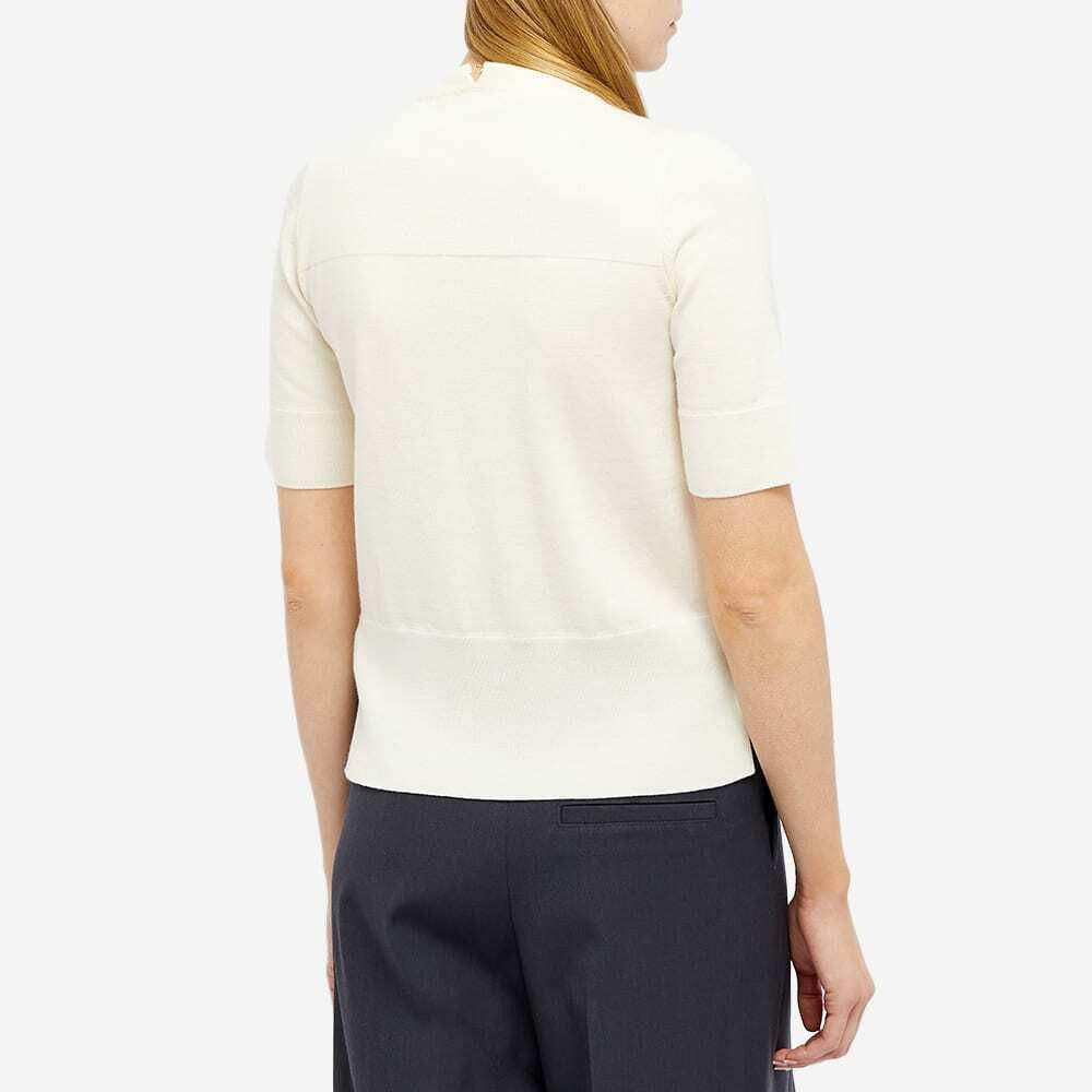 Jil Sander o1y1025 Short Sleeves Sweater in Ivory Size XS / US 0-2 / IT 36-38 - 3 Thumbnail