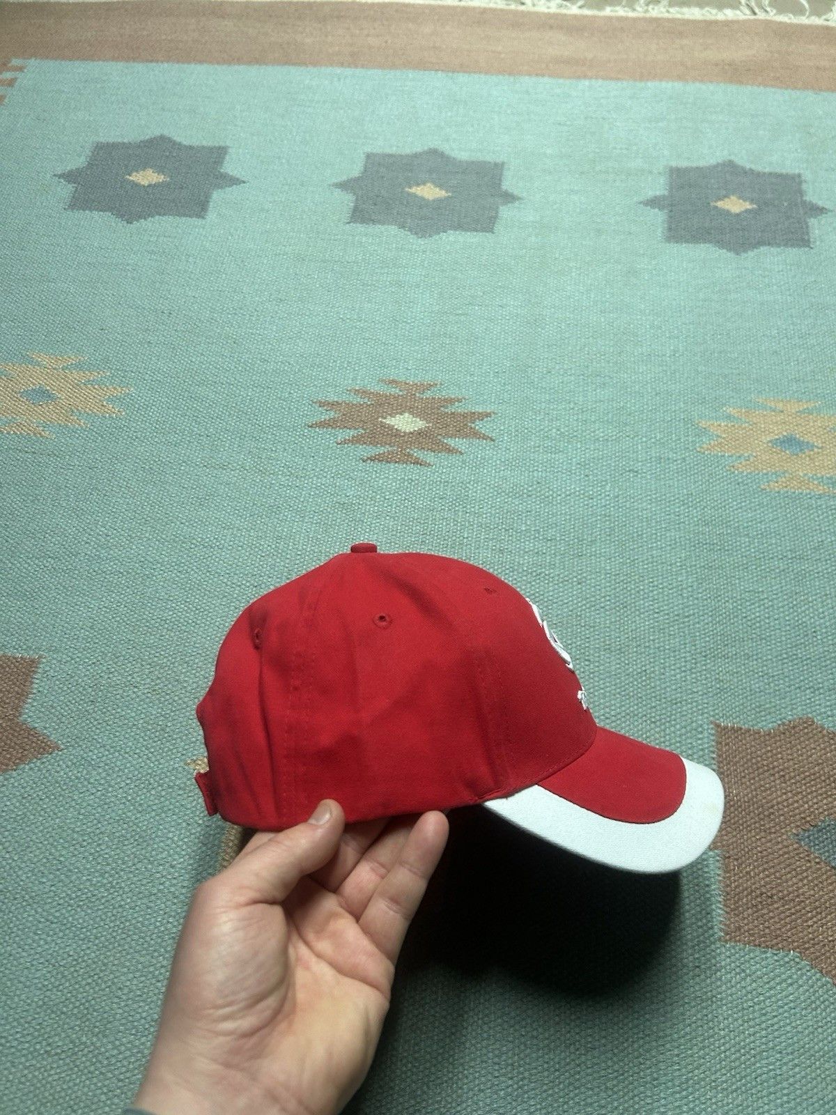 Vintage Vtg strapback hat baseball total lubricants racing red NOS Size ONE SIZE - 8 Thumbnail