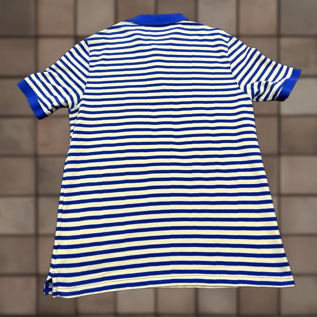 Vintage Saddlebred Polo Shirt Men Large Blue Yellow Striped Cotton Golf Casual Size US L / EU 52-54 / 3 - 1 Thumbnail