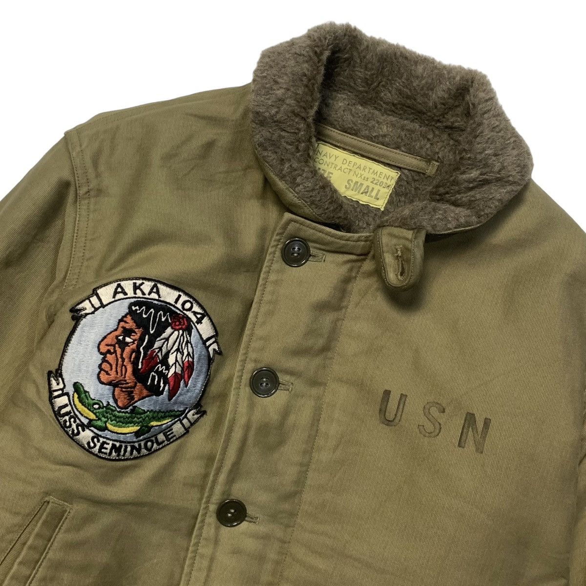 NAVY DEPARTMENT CONTRACT NXss 22036 Buzz Ricksons N1 Military Deck