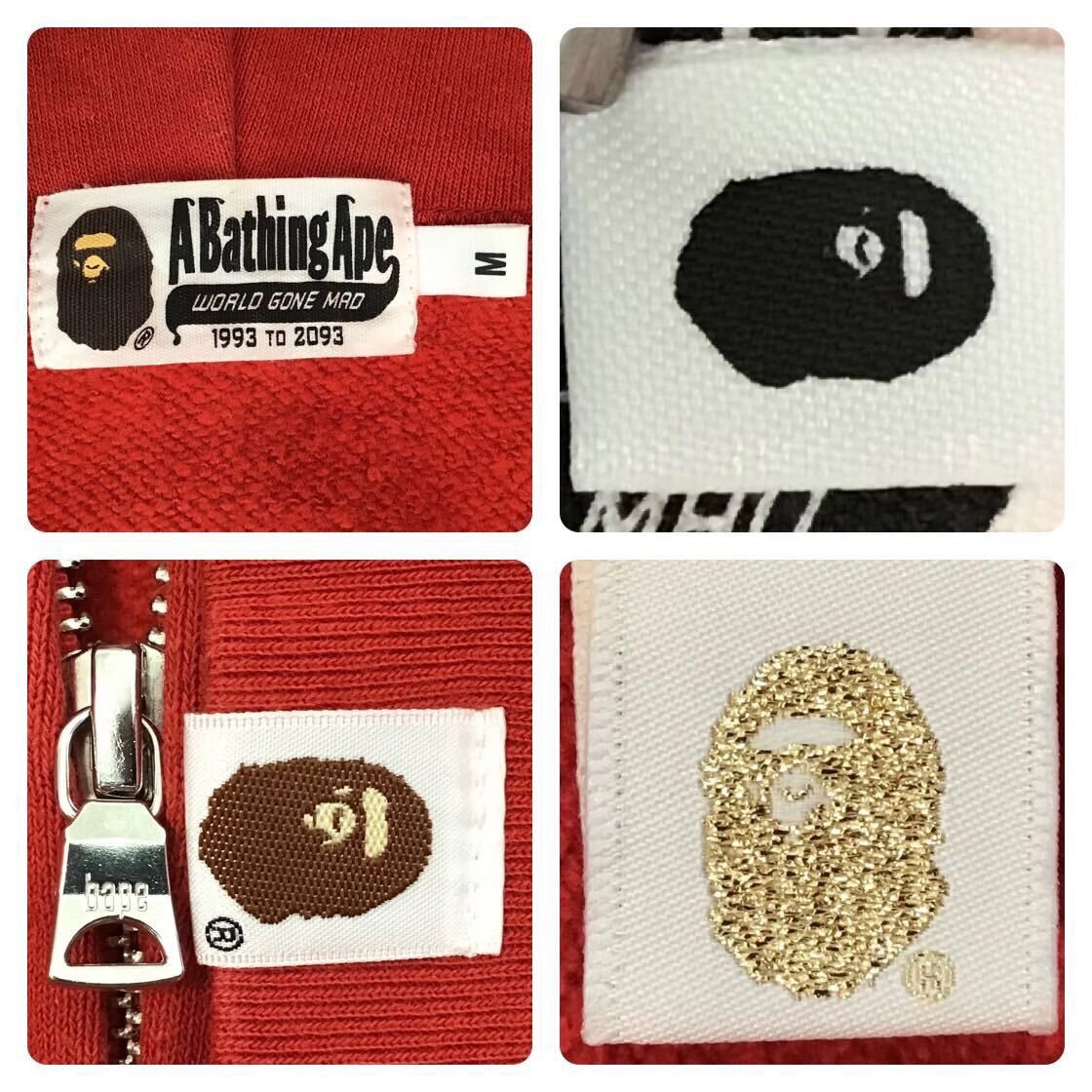 Bape BAPE Red x Red camo shark full zip hoodie a bathing ape Size US M / EU 48-50 / 2 - 7 Thumbnail