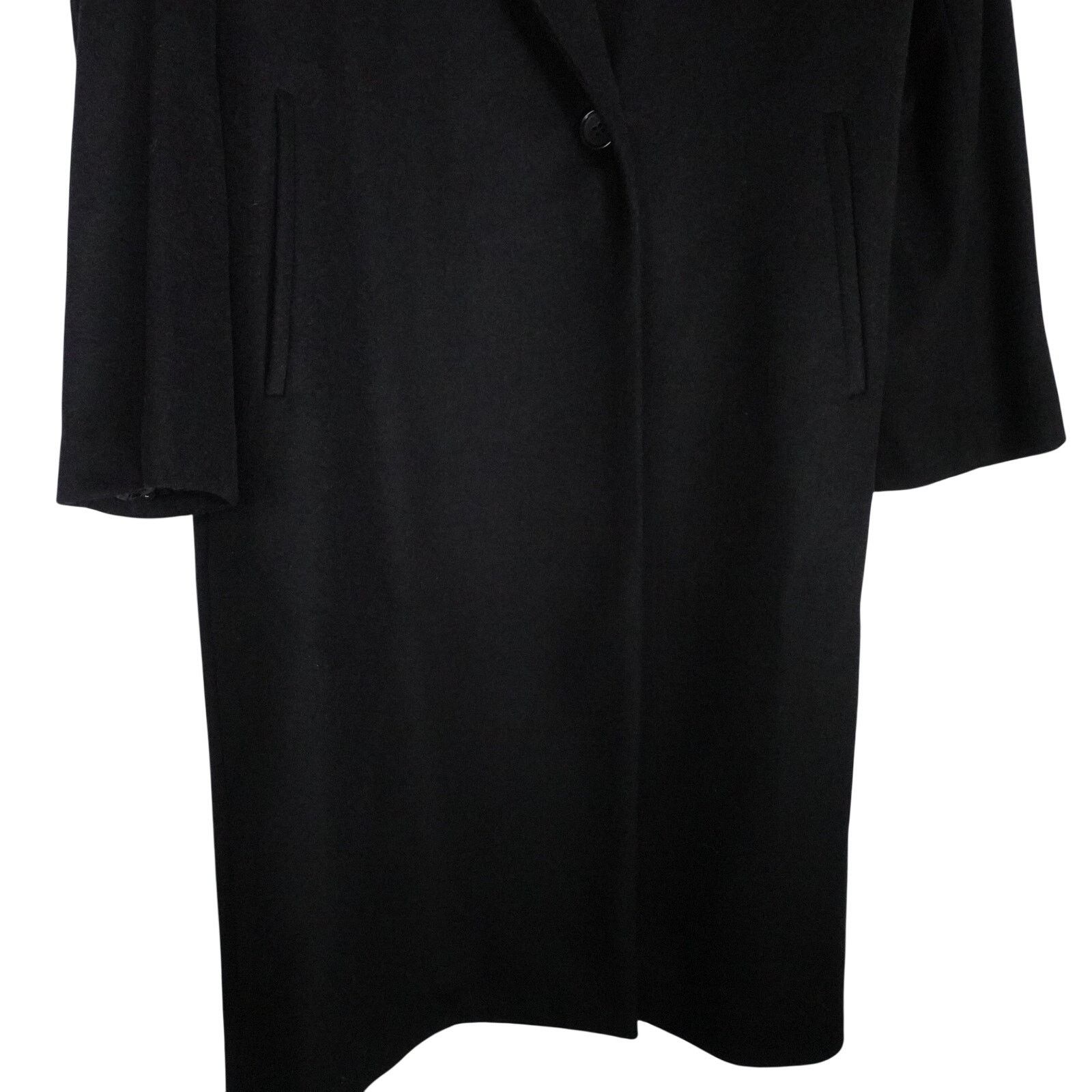 Quince Quince Large Black ItalianSingle Breasted Wool Coat Size L / US 10 / IT 46 - 5 Thumbnail