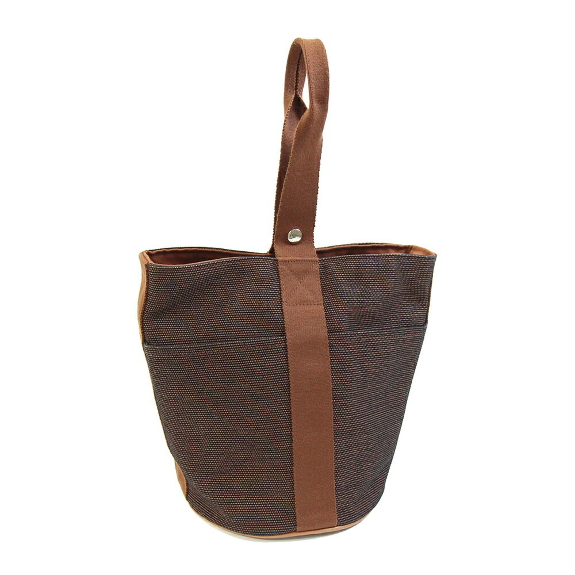 Hermes Hermes Saxo MM handbag, brown, Toile H canvas, one handle, women's. Size ONE SIZE - 1 Thumbnail