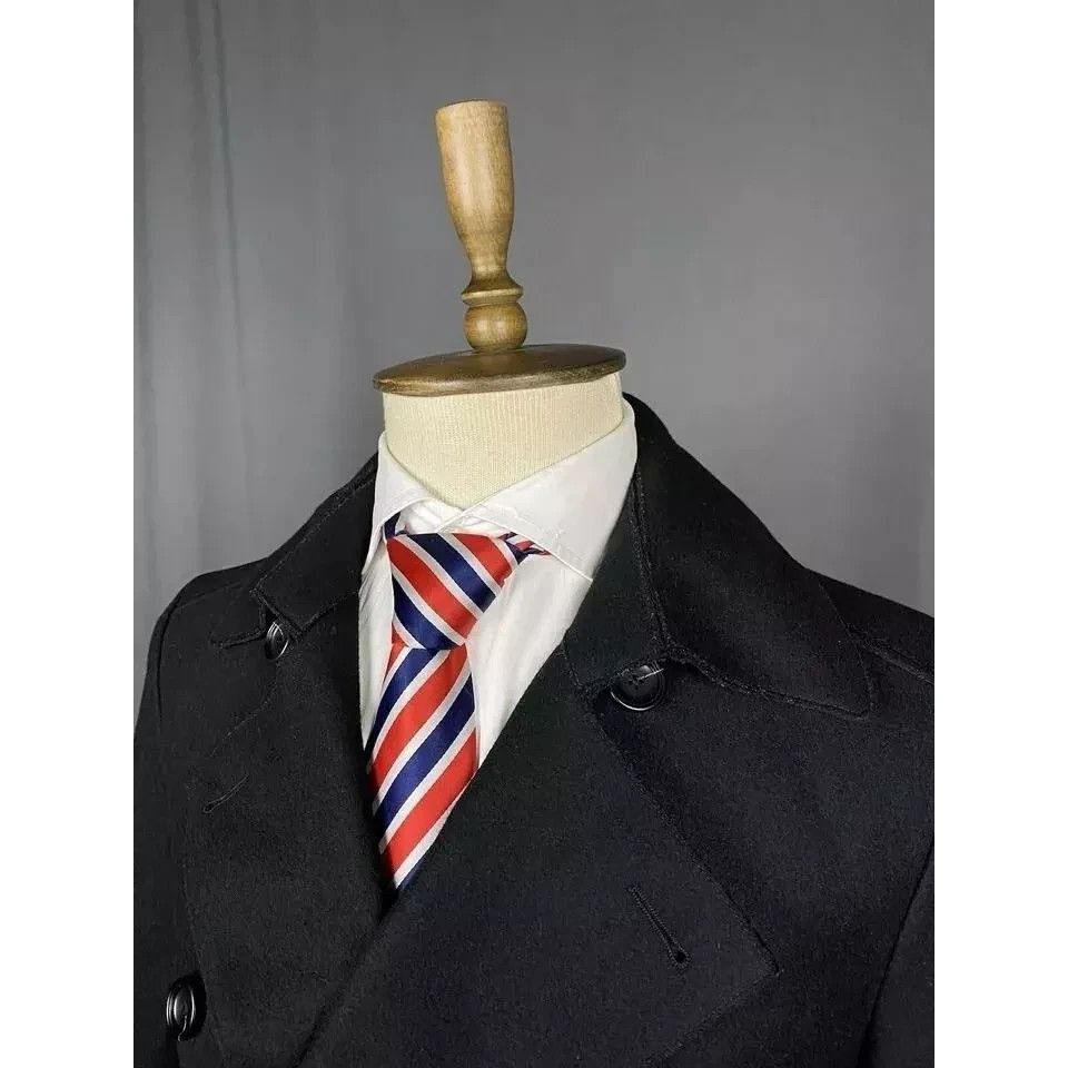 Ermenegildo Zegna MINT! ZZegna Men's Black Wool Double Breasted Pea Coat Size Size US S / EU 44-46 / 1 - 2 Thumbnail