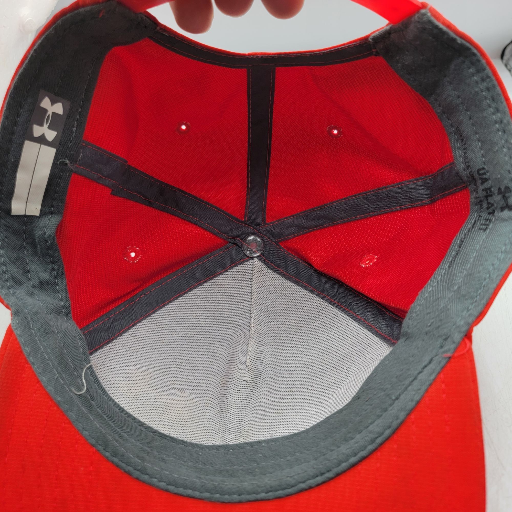 Under Armour Under Armour UA Flat Fit Hat Red Snapback Adjustable Casual Size ONE SIZE - 6 Thumbnail