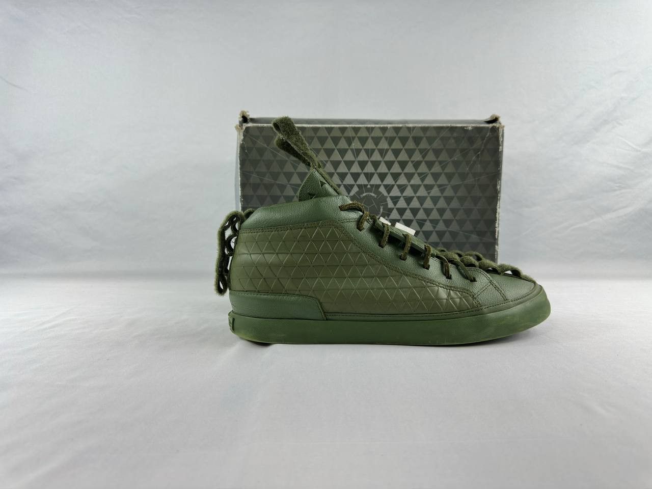Patrick Mohr K1X x Patrick Mohr Mk6 Army Green High Leather Sneakers Size US 12 / EU 45 - 1 Thumbnail