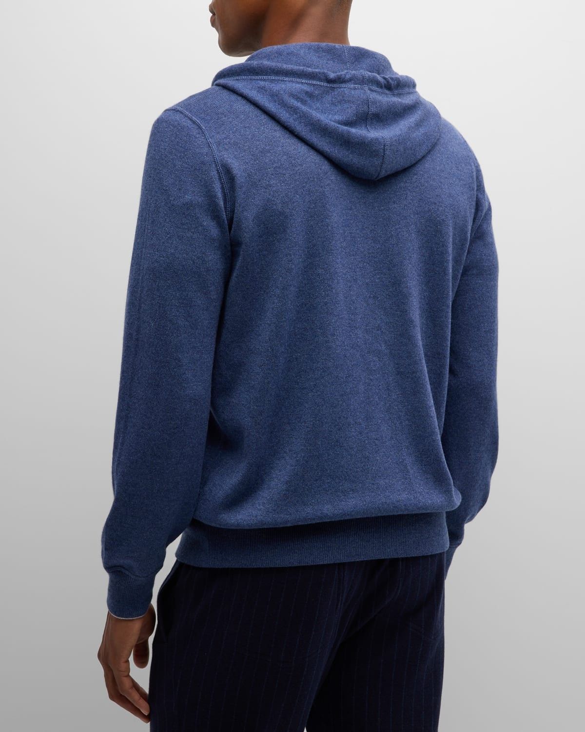 Brunello Cucinelli o1w1db10425 Cashmere Sweater in Blue Size US XL / EU 56 / 4 - 3 Thumbnail
