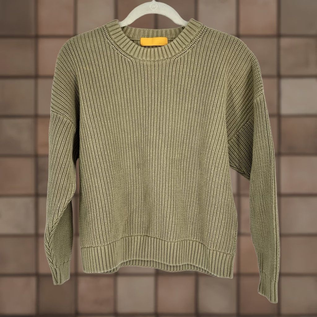 Vintage Yellow Label Co. Chunky Knit Pullover Sweater Beige XS Unisex Adults Small? Size XS / US 0-2 / IT 36-38 - 1 Thumbnail