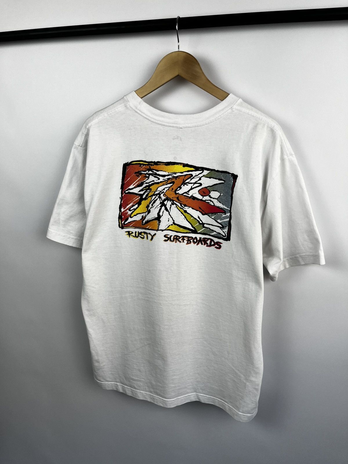 Rusty RUSTY - Mens Splinter T-Shirt - White - Casual Summer Size US L / EU 52-54 / 3 - 1 Thumbnail