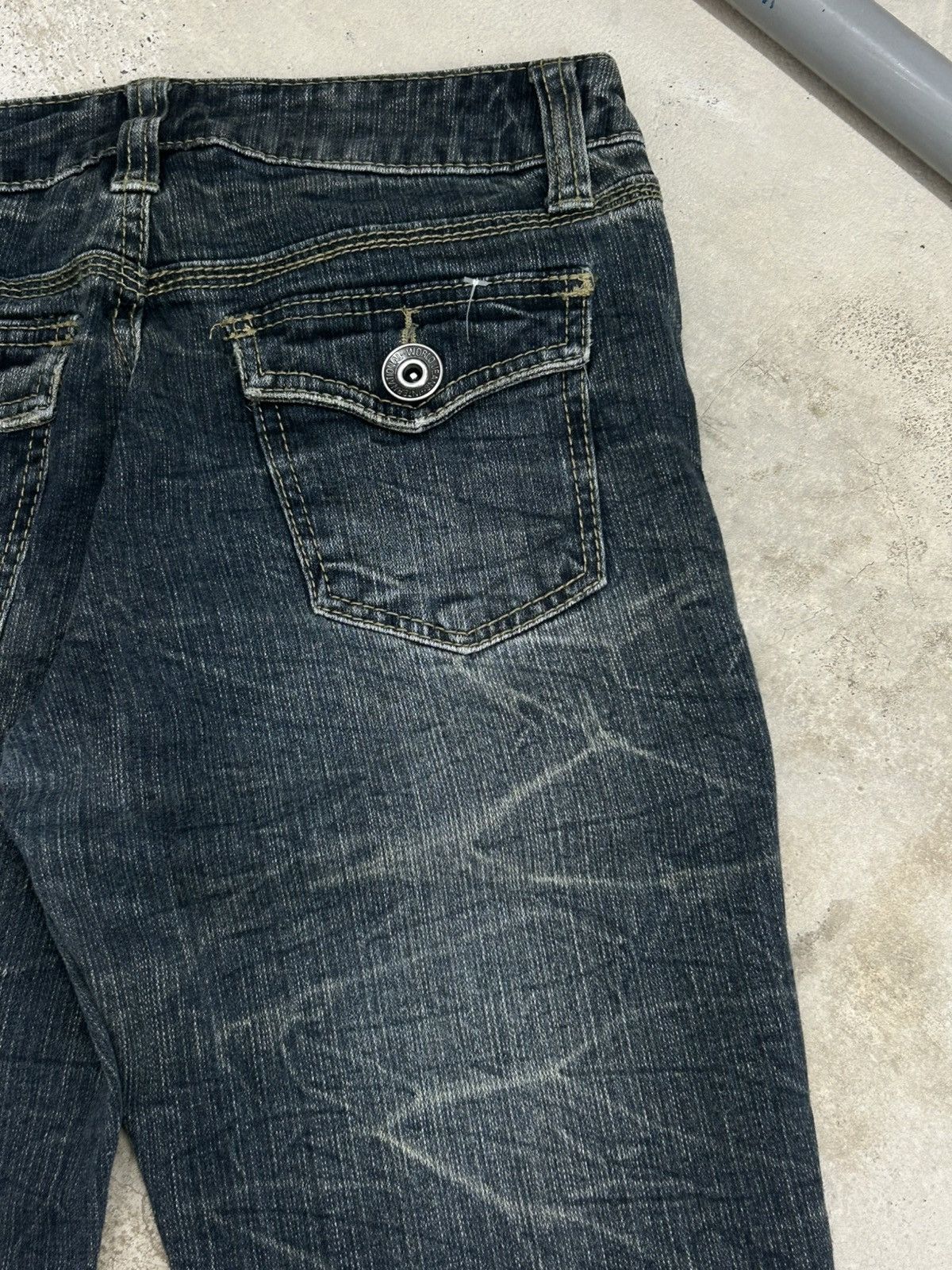 Hysteric Glamour × If Six Was Nine × Japanese Brand Flare Colza Japan Clawn Marks Fade Washed Heavy Whiskered Size US 30 / EU 46 - 15 Thumbnail