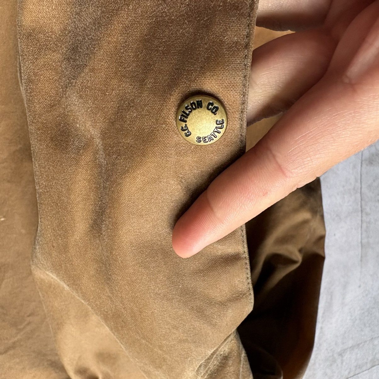Filson vintage Filson Waxed Jacket USA Cover Cloth Field Tan worker Size US XL / EU 56 / 4 - 11 Thumbnail