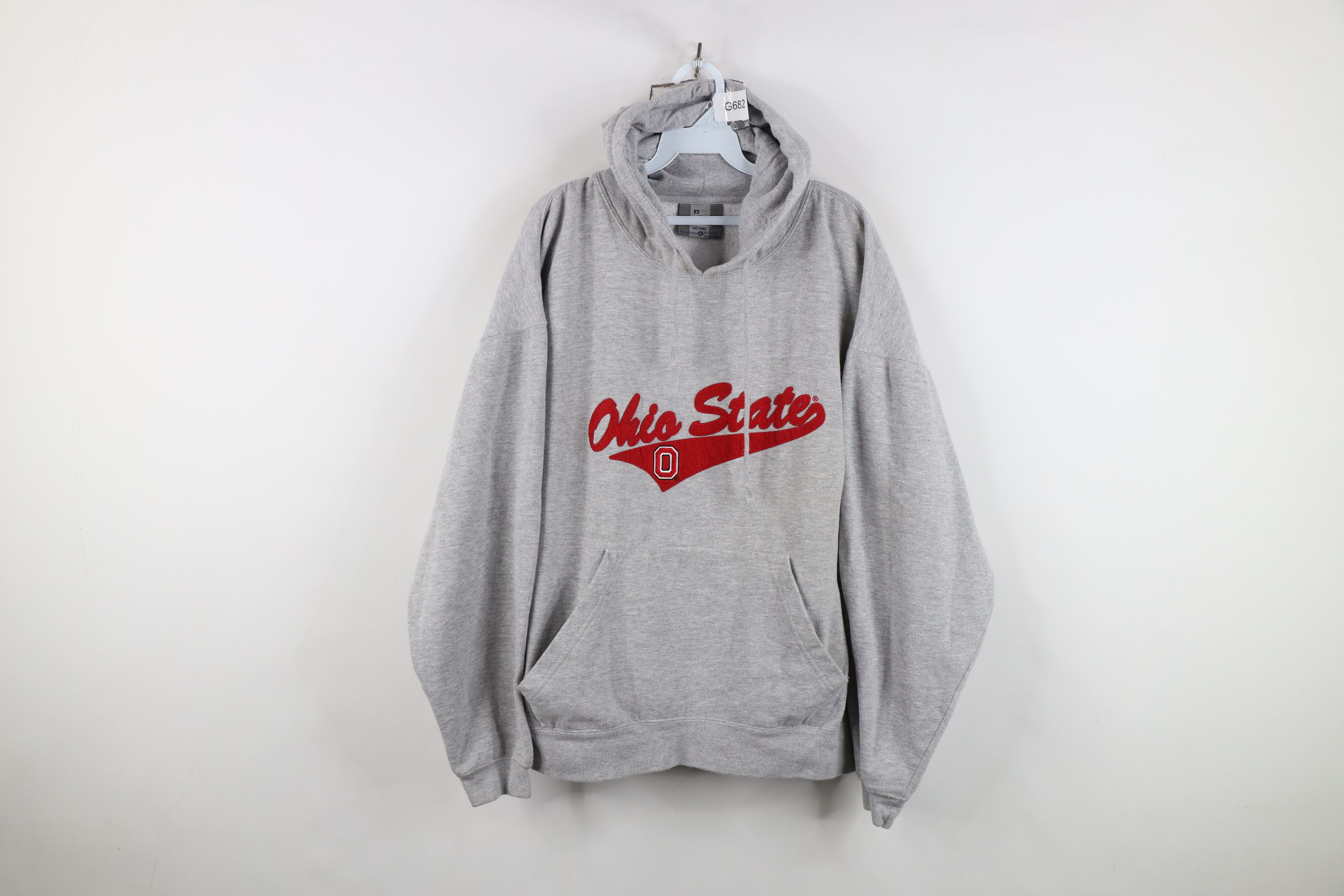 Vintage Vintage 90s Spell Out Script Ohio State University Hoodie Size US XXL / EU 58 / 5 - 1 Thumbnail