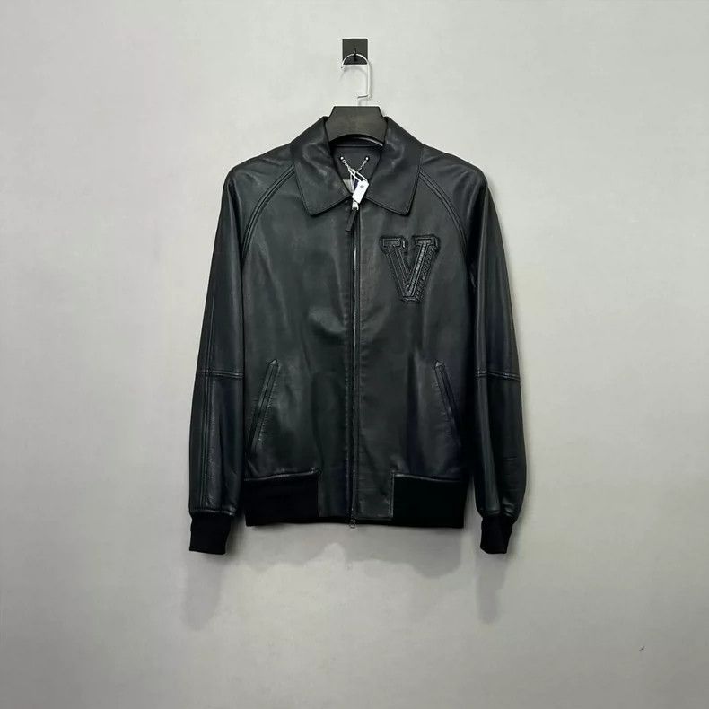 Louis Vuitton Logo Print Leather Jacket - dmc