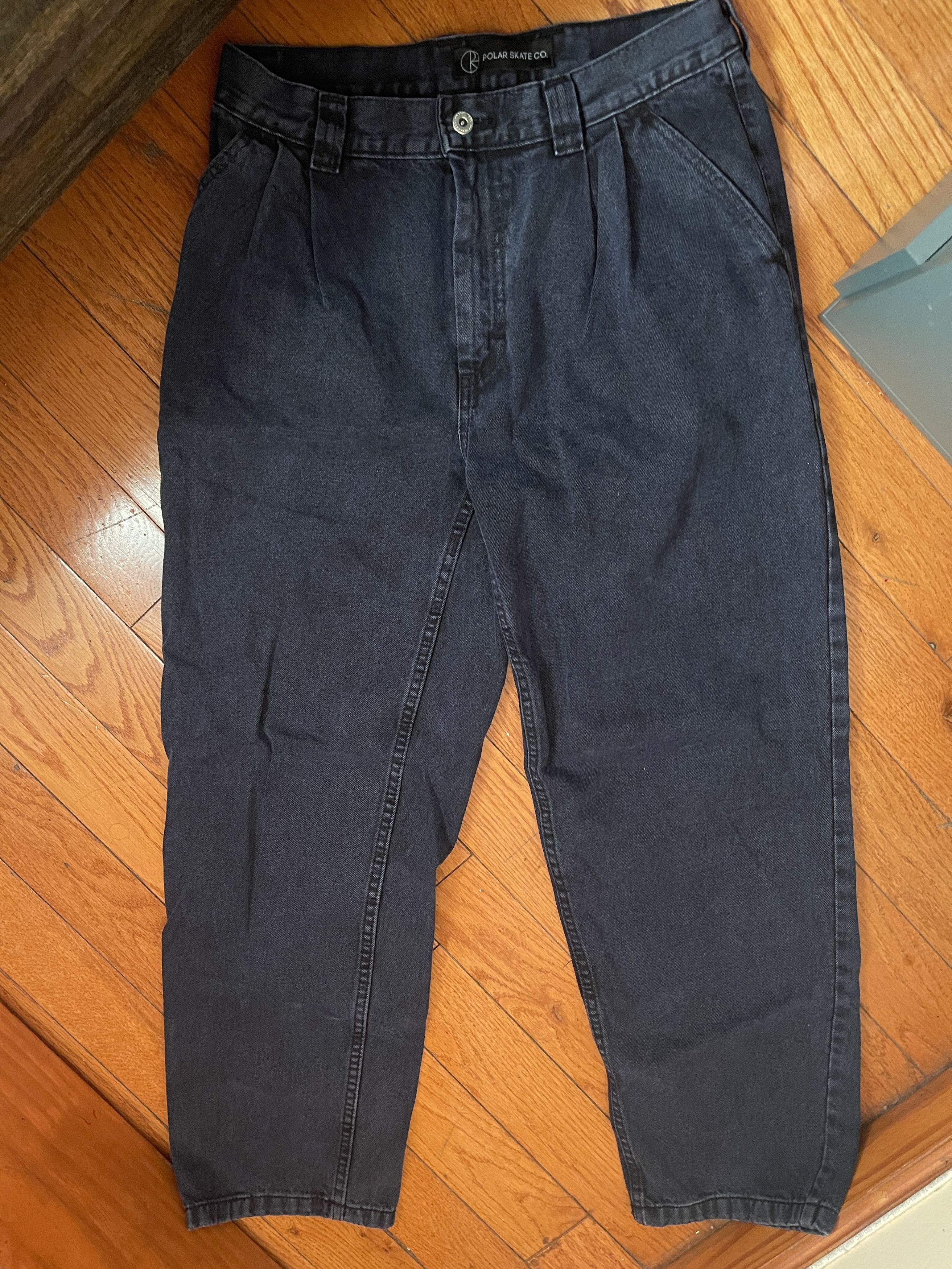 image of Polar Skate Co Polar Skate Grund Chinos in Blue Black, Men's (Size 30)