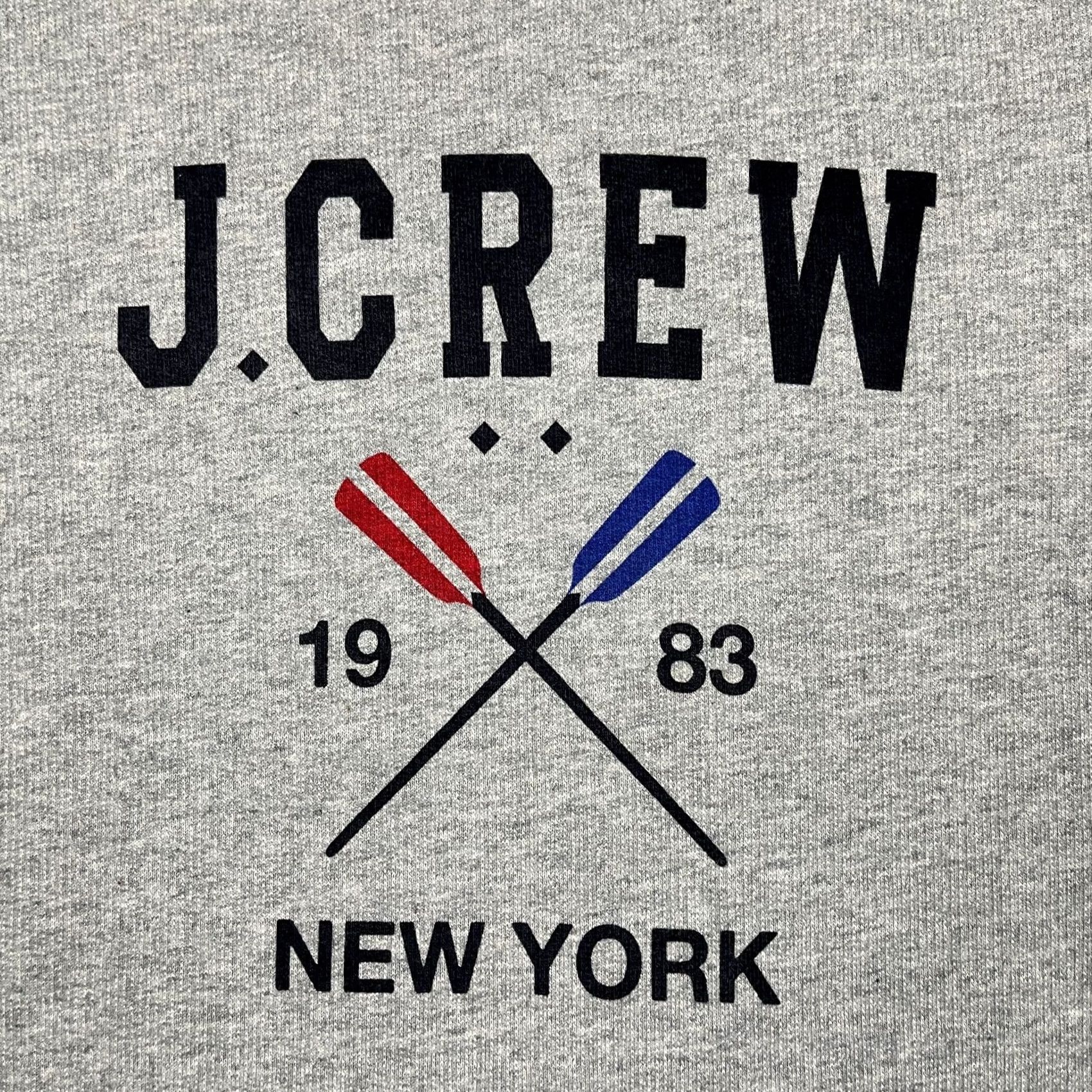 J.Crew J.CREW FACTORY Sweatshirt Womens M Gray Fleece Oars Logo Graphic Crewneck AZ159 Size M / US 6-8 / IT 42-44 - 2 Thumbnail