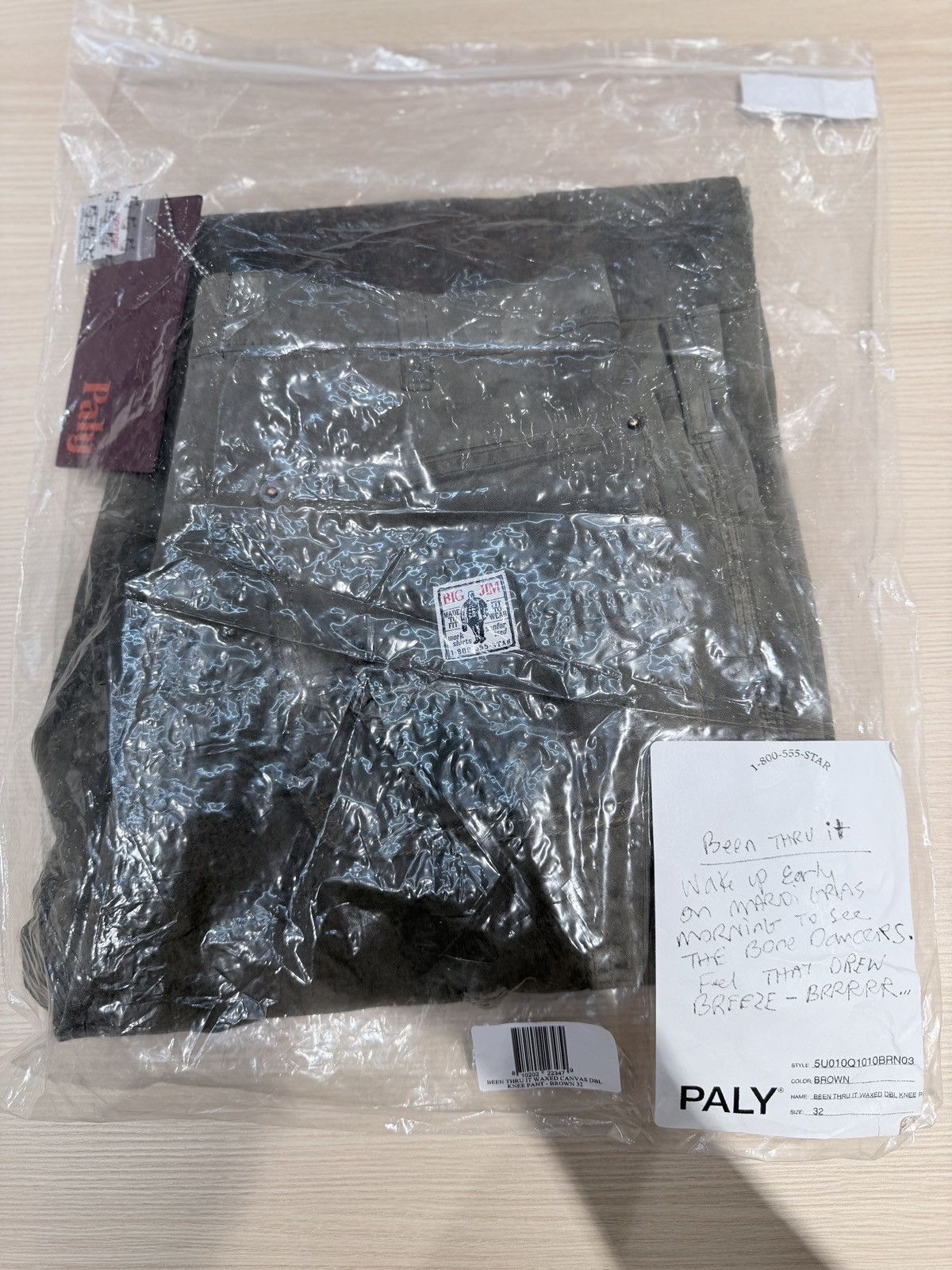 Paly Hollywood Paly Hollywood BEEN THRU IT WAXED CANVAS DBL KNEE PANT Size US 32 / EU 48 - 14 Thumbnail