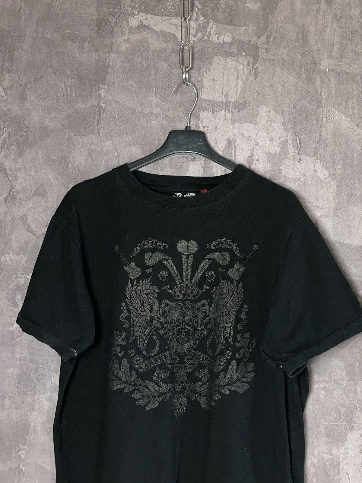 Affliction × Vintage Crazy Y2K Affliction Style Cyber Grunge Punk Black Tee Size US L / EU 52-54 / 3 - 2 Thumbnail
