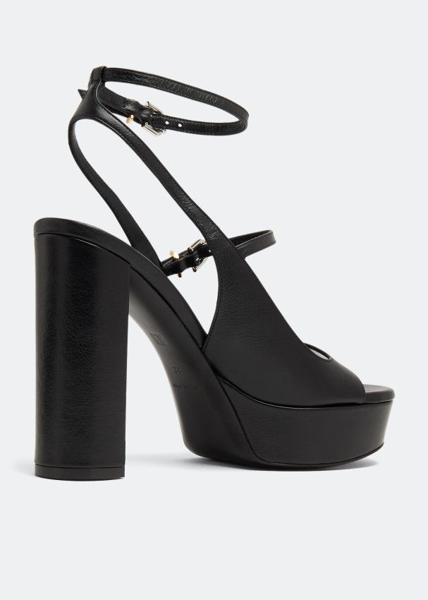 Givenchy o1srvl11e1224 Voyou Platform Sandals in Black Size US 6 / IT 36 - 3 Thumbnail