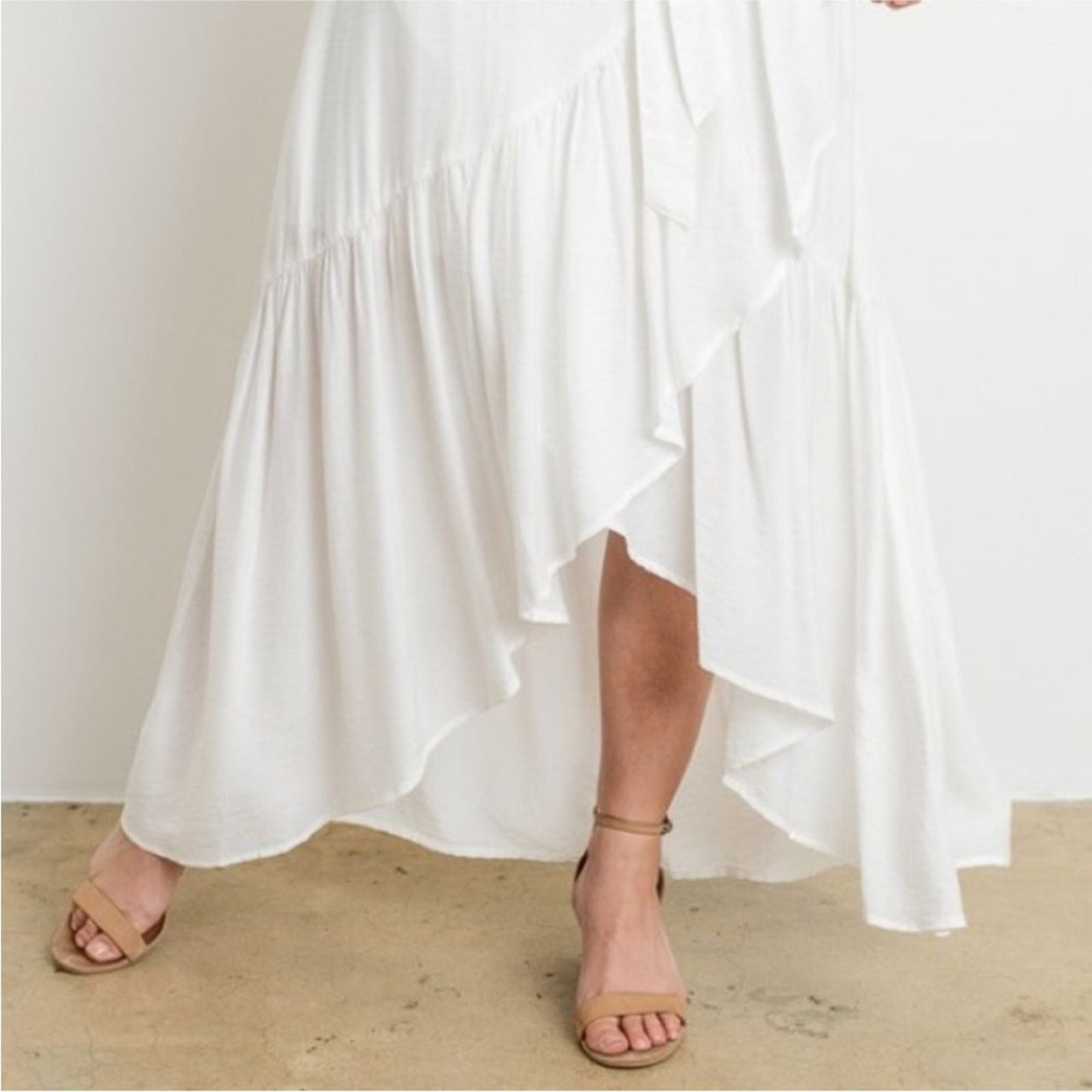 Other NEW White Wrap Crop Top + Maxi Skirt Set size Medium Size M / US 6-8 / IT 42-44 - 7 Thumbnail
