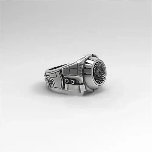 Vintage Cyberpunk Mecha Engine Opening Finger Rings Size ONE SIZE - 3 Thumbnail