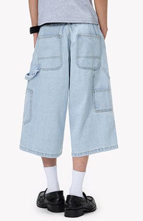 Jean Men's High-Street Style Washed Loose-Fit Casual Denim Shorts Size US 32 / EU 48 - 3 Thumbnail