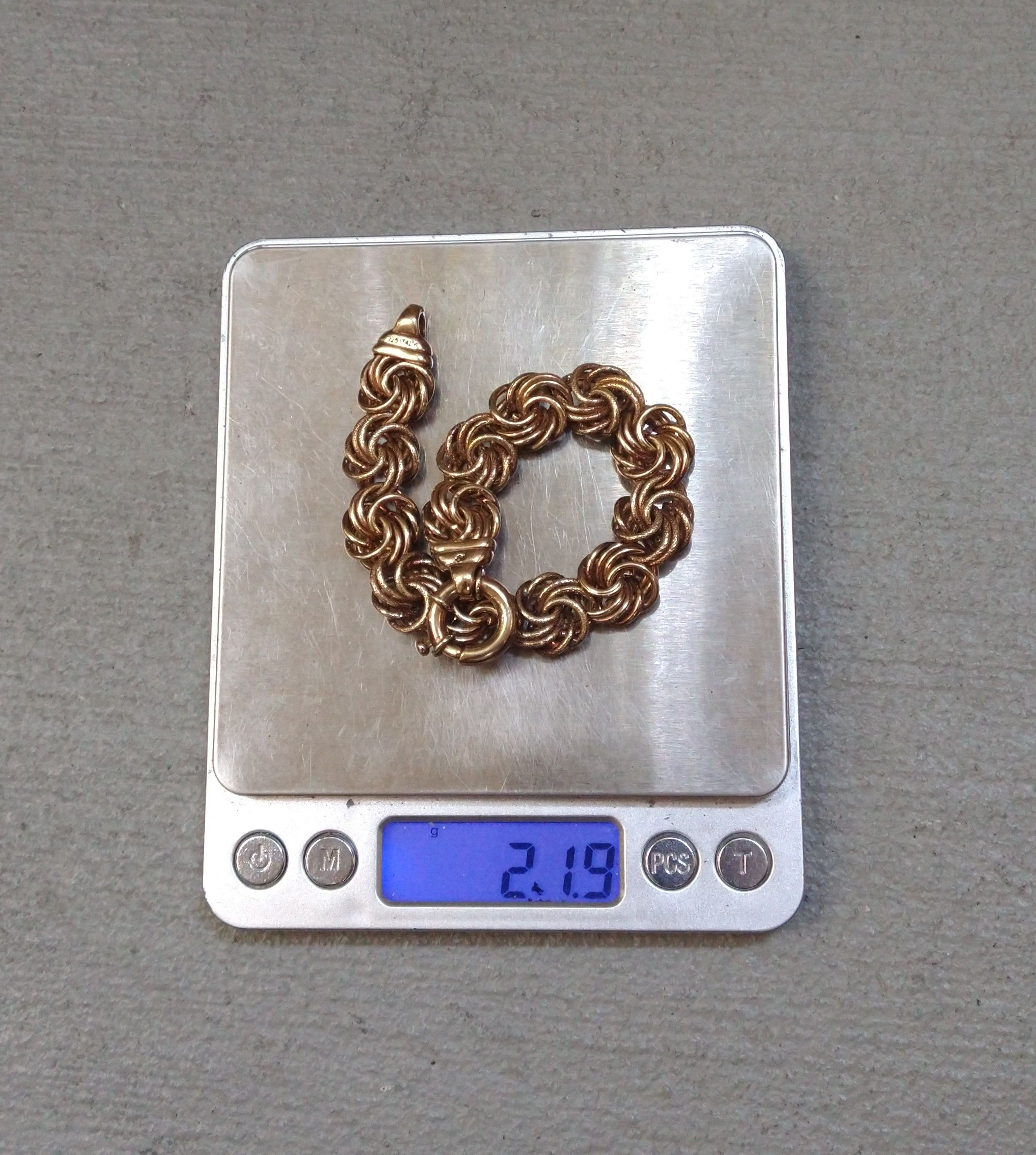 Jewelry Sterling Silver Bracelet Rosetta Link Chain Milor Italy 7.75 Size ONE SIZE - 11 Thumbnail