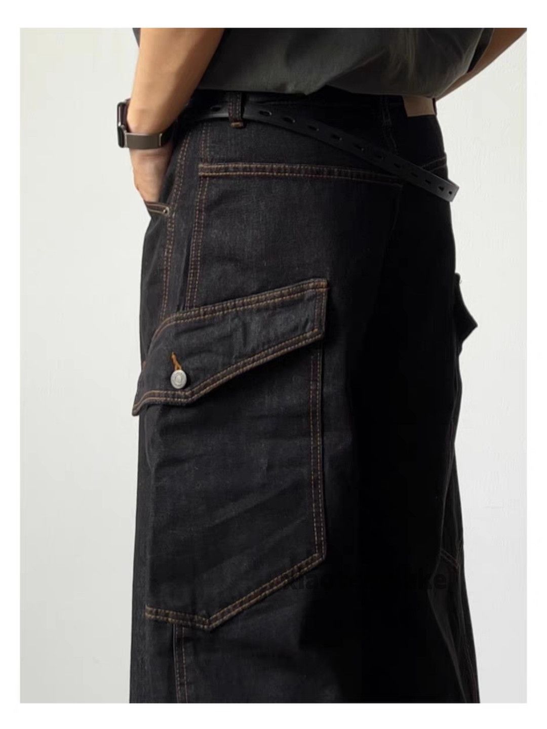 Jean xz utility punk yuppie grunge flared loose baggy cargo jeans Size US 30 / EU 46 - 5 Thumbnail