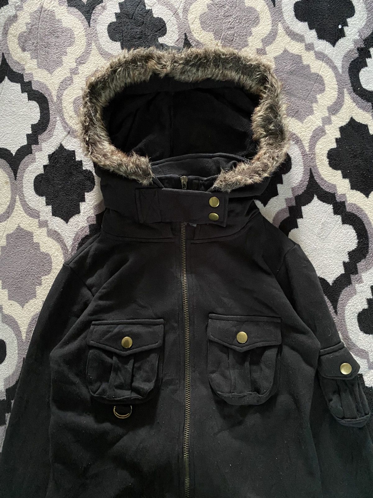 If Six Was Nine × Japanese Brand × Le Grande Bleu (L.G.B.) Ems excite faux fur punk pocket hoodie Size US M / EU 48-50 / 2 - 3 Thumbnail