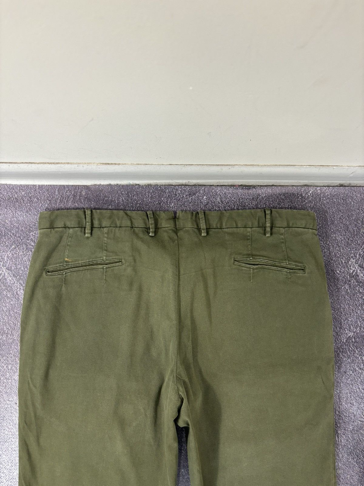 Boglioli Boglioli Olive Green Textured Cotton Blend Bermuda Shorts Size US 36 / EU 52 - 12 Thumbnail