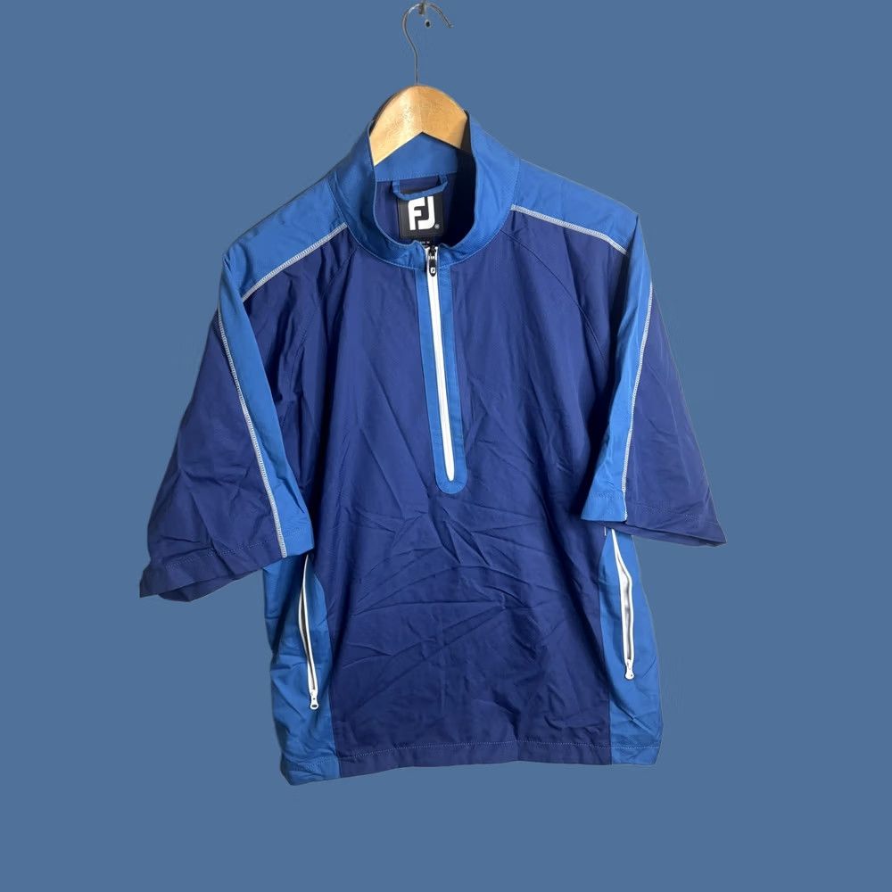 Footjoy FootJoy Jacket Mens M Blue Colorblock Windbreaker Half Zip Golf Pullover Lightweight Pockets Zip Front 1/2 Zip Casual Activewear Size US M / EU 48-50 / 2 - 1 Thumbnail
