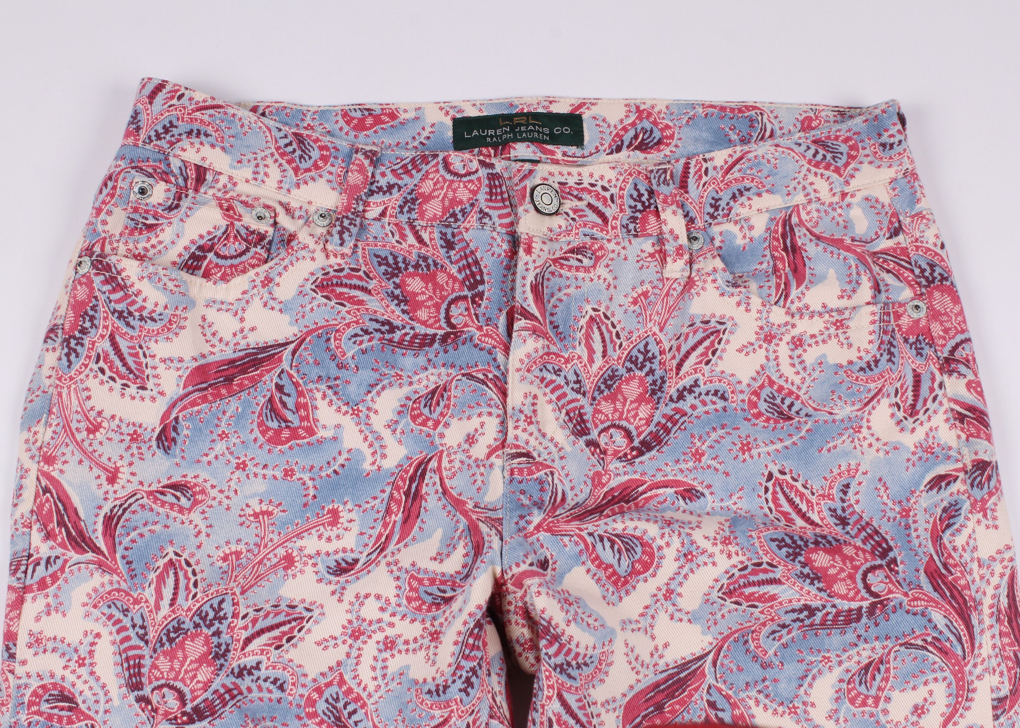 Ralph Lauren LRL Ralph Lauren Paisley Straight Jeans Pants Size 32" / US 10 / IT 46 - 2 Thumbnail