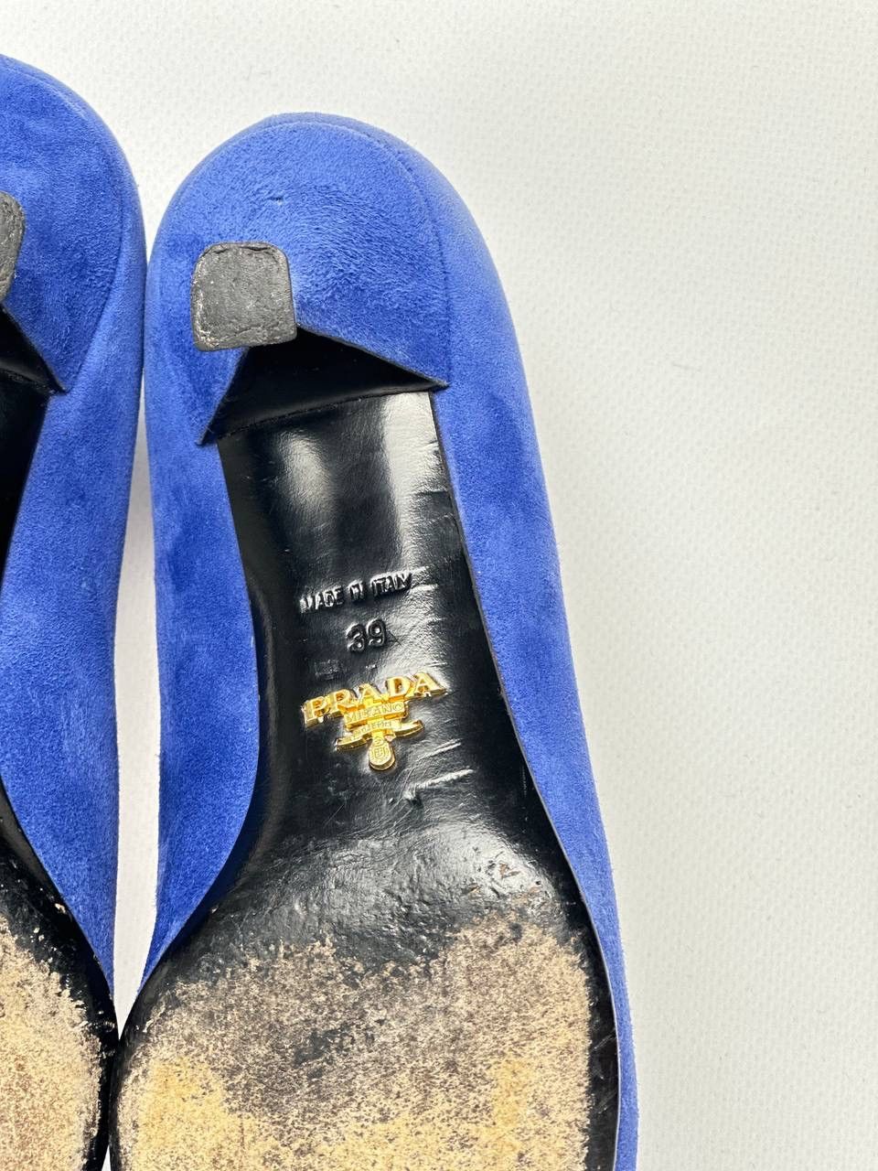 Prada Prada Kitten Heels Cute Eye Catching Royal Blue Suede Size US 9 / IT 39 - 17 Thumbnail